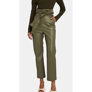 NWT ALEXIS Kayden Vegan Leather Paperbag Pants (missing belt)